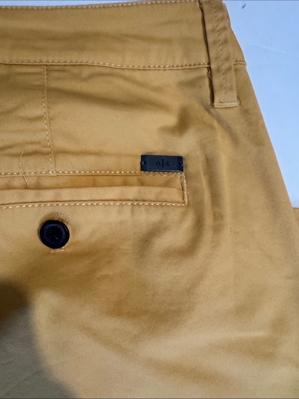A/X Armani Exchange Men's Mustard Yellow Chino Pants - Picture 5 of 7